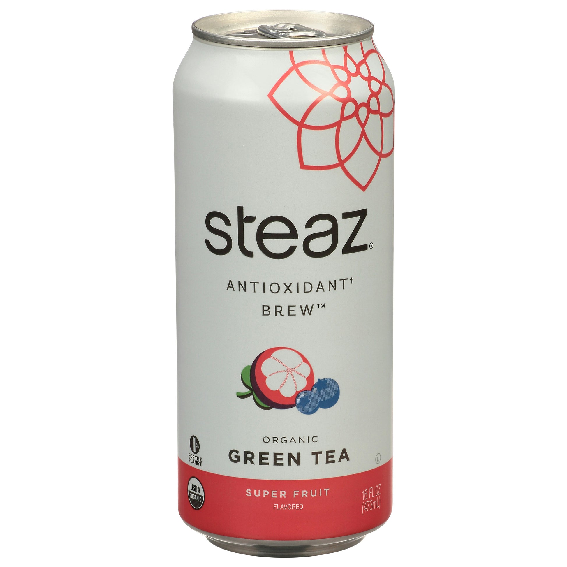 Steaz Tea Antiox Brew Super fruit Organic 16 FO (Pack of 12)