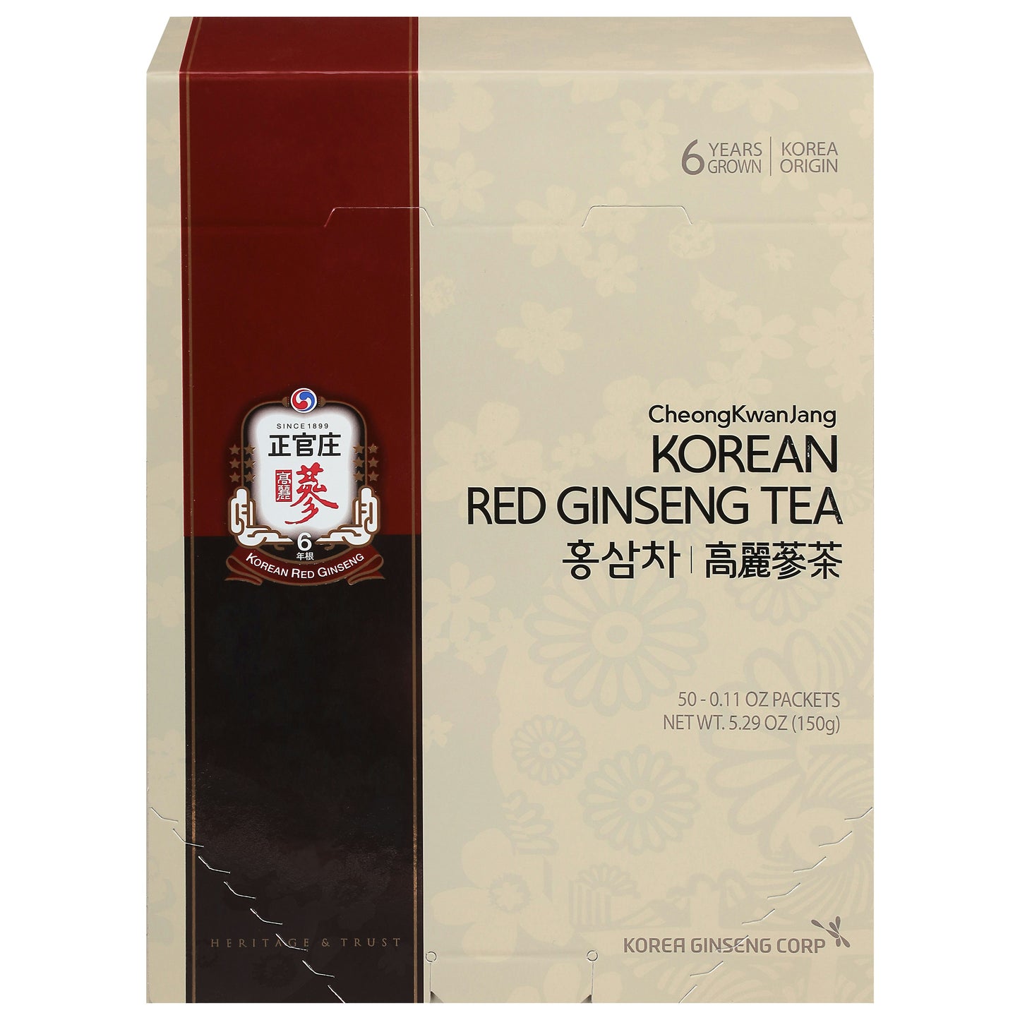 Cheong Kwan Jang - Tea Powder Korean Red Ginseng - .105 oz (50 Packets)