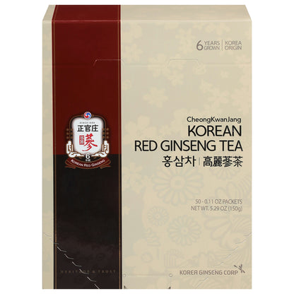 Cheong Kwan Jang - Tea Powder Korean Red Ginseng - .105 oz (50 Packets)