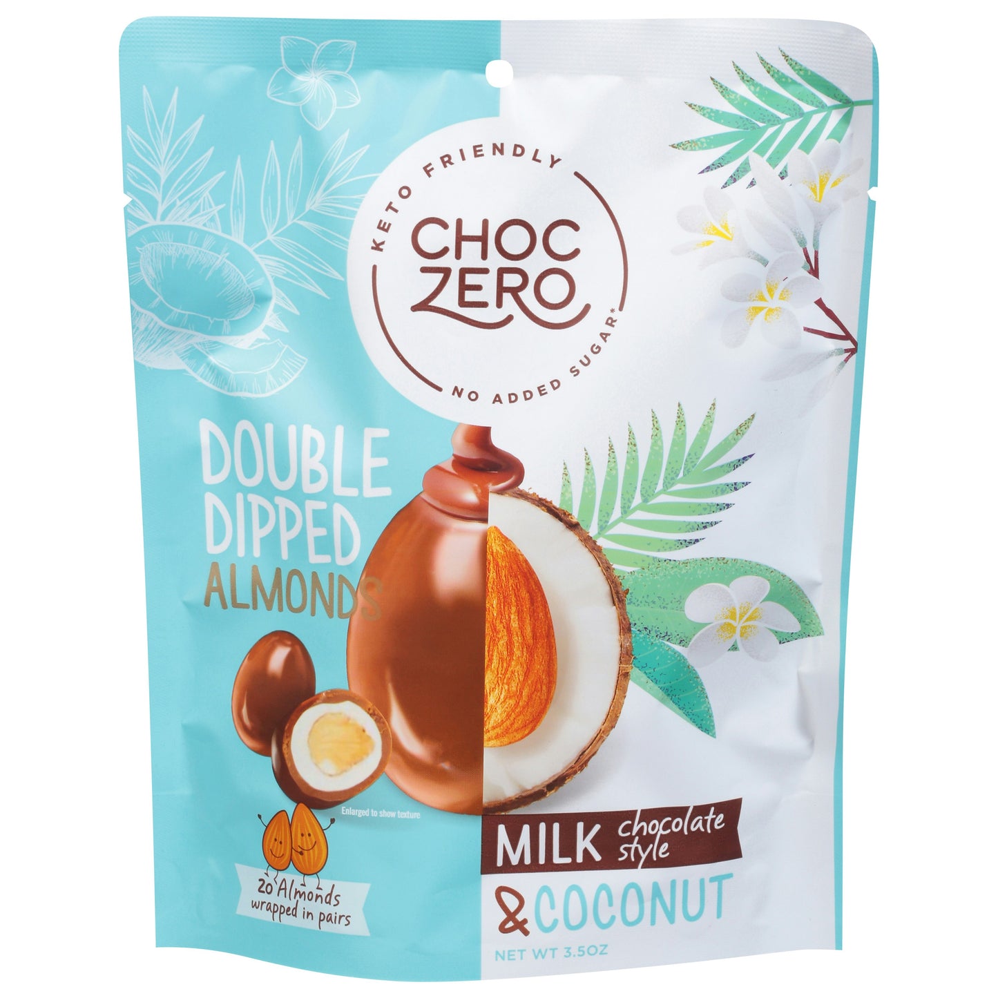 Choczero Almond Covered Milk Chocolate Coconut 3.5 Oz (Pack Of 12)