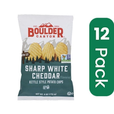 Boulder Canyon Natural Foods - Kettle Chips White Cheddar 6 oz (Pack of 12)