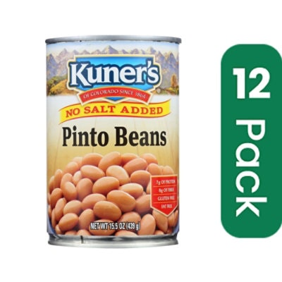 Kuner's - Pinto Beans - No Salt Added 15 oz (Pack of 12)