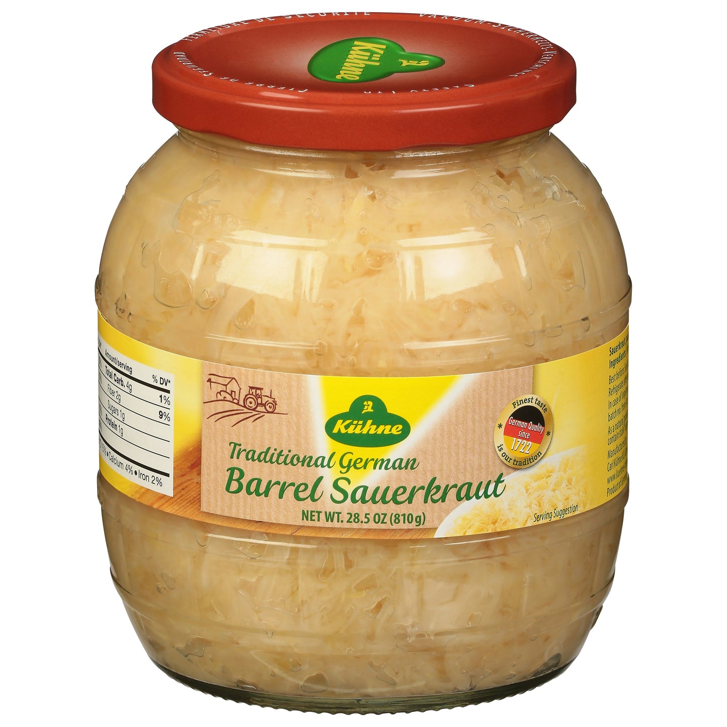 Kuhne Sauerkraut Barrel 28.5 oz (Pack of 6)