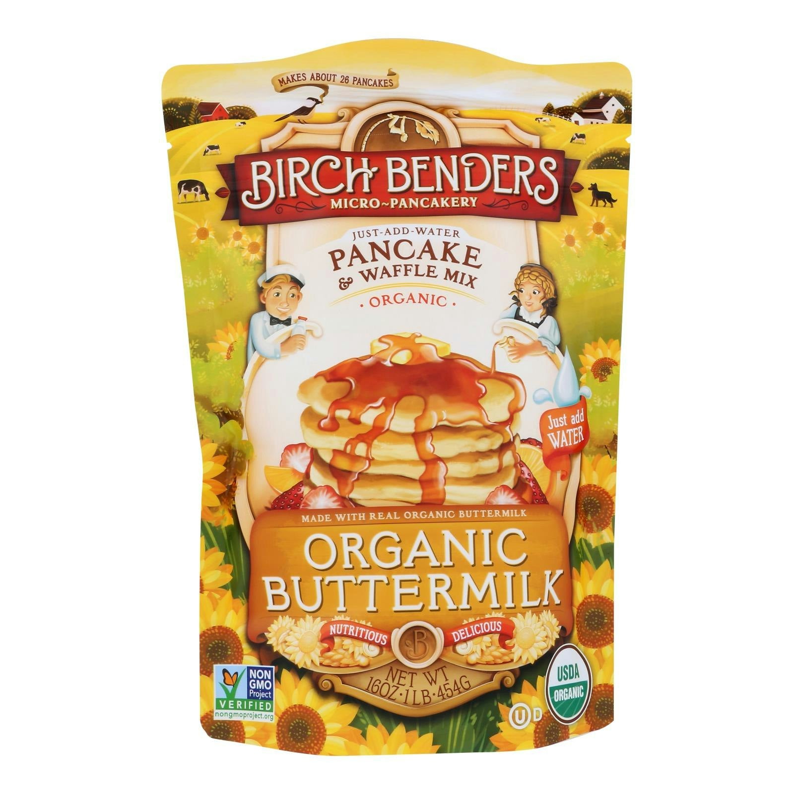 Birch Benders - Pancake & Waffle Mix Buttermilk 16 oz (Pack of 6)