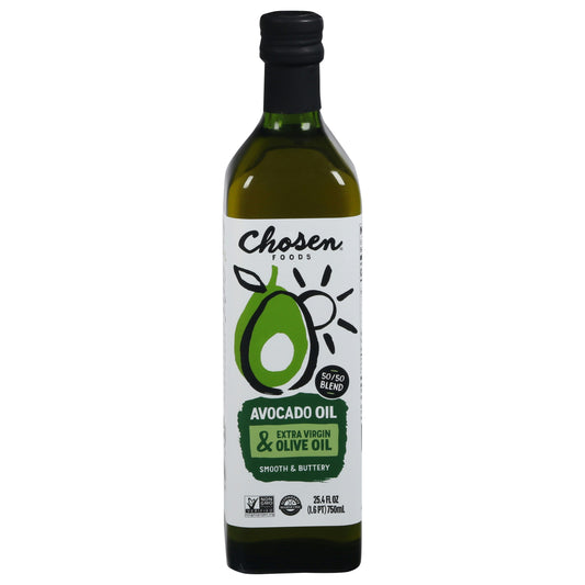 Chosen Foods Oil 50/50 Blend Avocdo Extra Virgin Oil 750 Ml (Pack of 6)