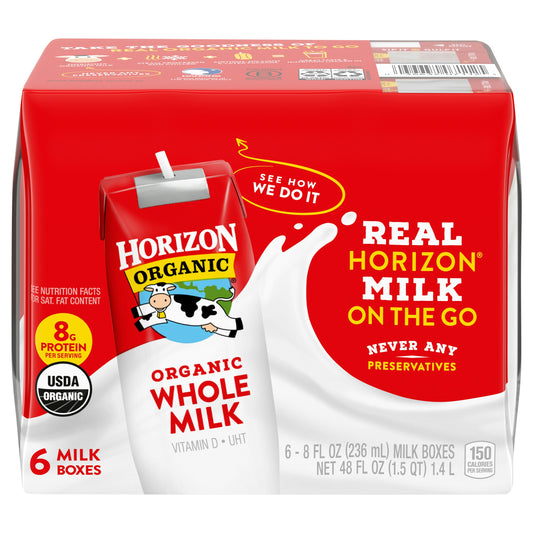 Horizon Milk Whole Plain 48 Fo Pack of 3