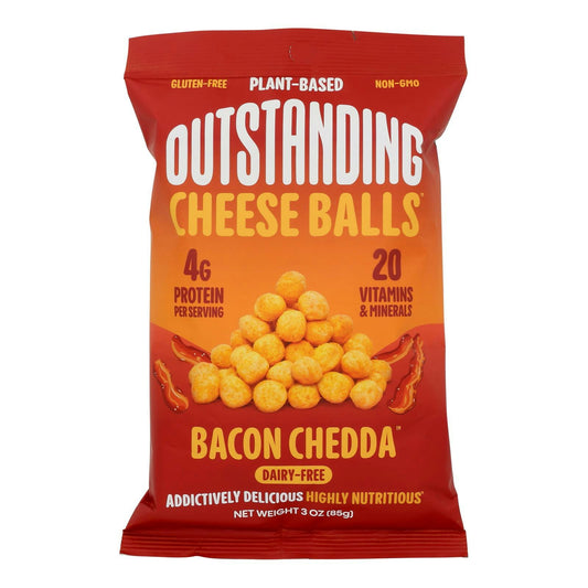 Outstanding Foods - Bacon Chedda Cheese Balls Gluten Free - 3 Oz (Pack of 8)