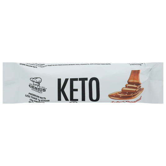 Genius Gourmet Keto Bars Bar Salted Caramel 1.09 Oz (Pack of 10)