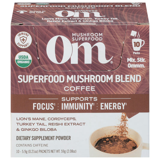 Om Mushrooms Mushroom Coffee Blend Organic 2.82 Oz