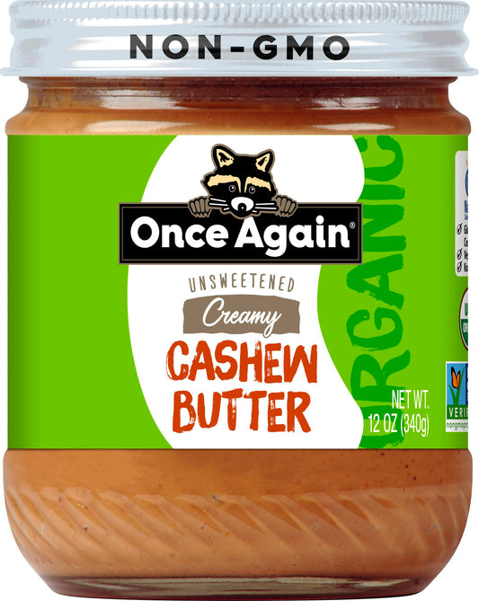 Once Again Butter Cashew Organic 12 Oz Pack of 6