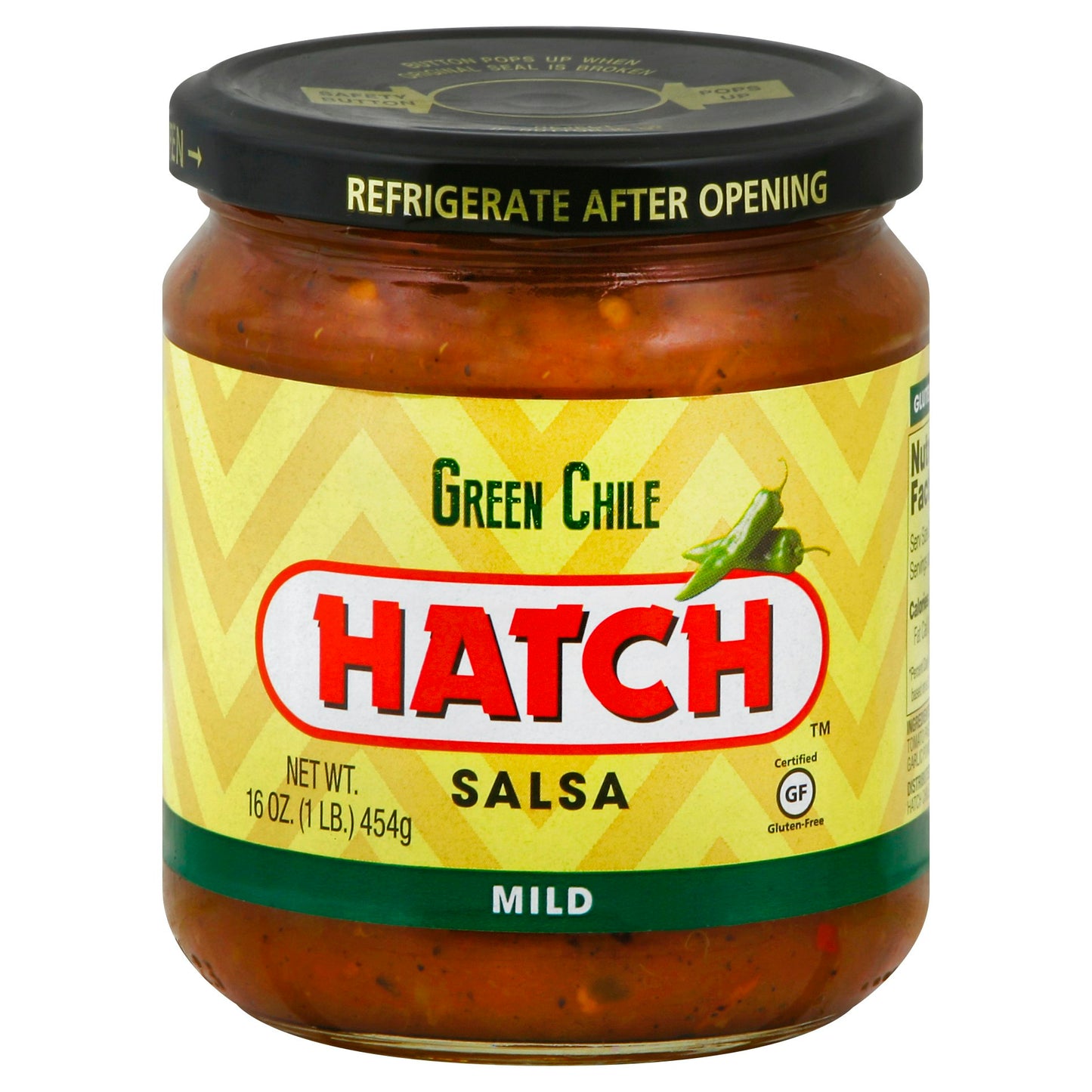 Hatch Salsa Green Chili Roasted 16 Oz Pack of 6