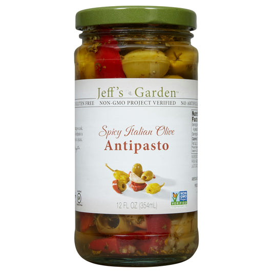 Jeffs Garden Olive Antipasto Italian 12 Oz Pack of 6