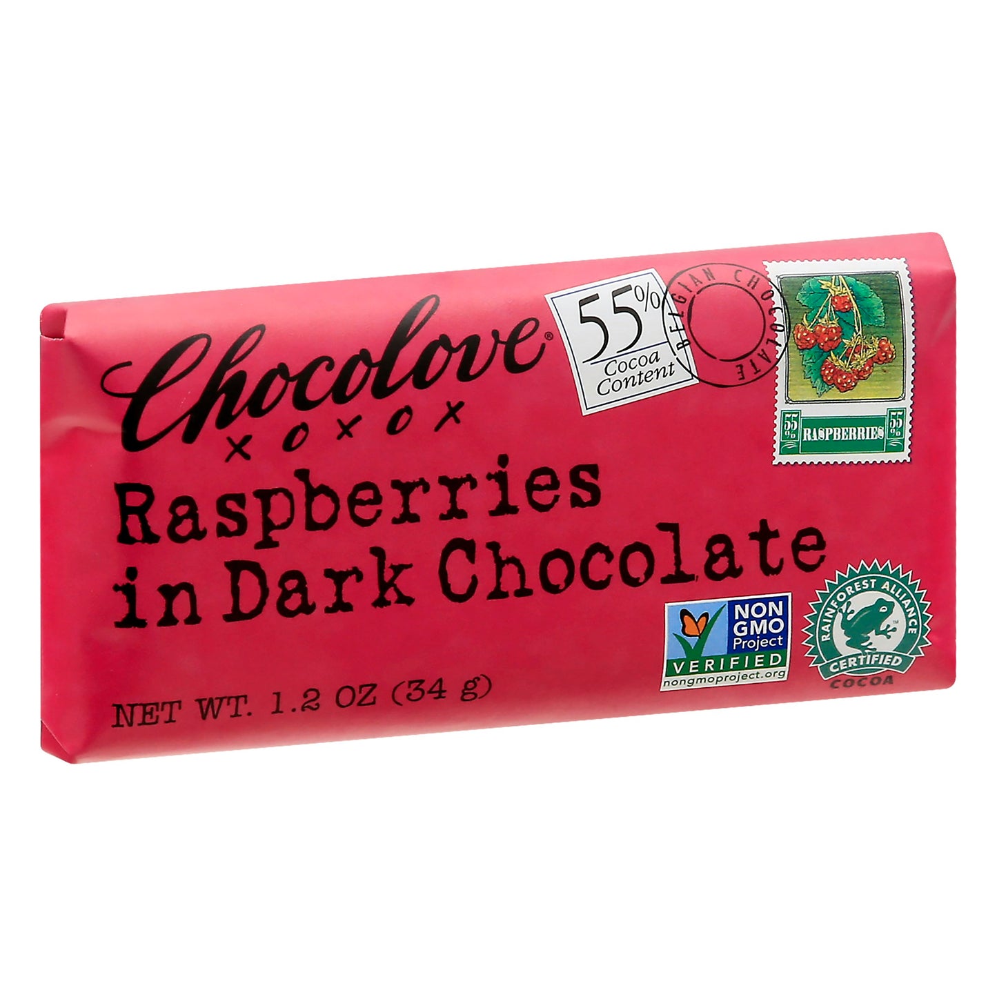 Chocolove Chocolate Bar Mini Dark Raspberry 1.3 Oz (Pack of 12)