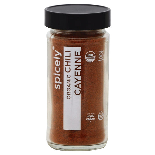 Spicely Organics Spice Pepper Cayenne Jar 1.6 Oz Pack of 3