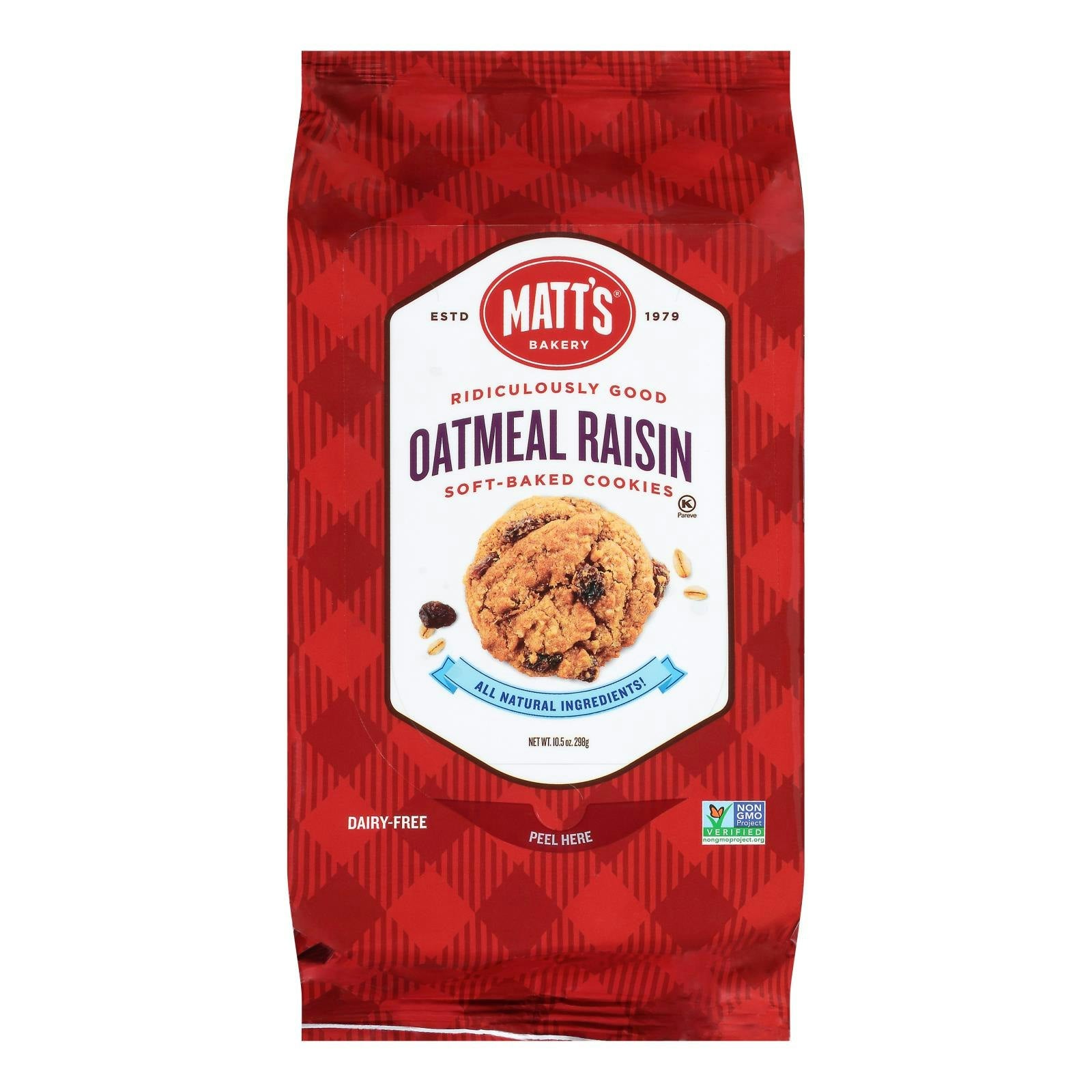 Matt's Cookies - Cookies Oatmeal Raisin 10.5 oz (Pack of 6)