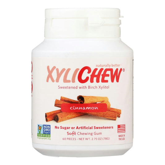 Xylichew Gum - Cinnamon - Jar - 60 Pieces (Pack of 4)