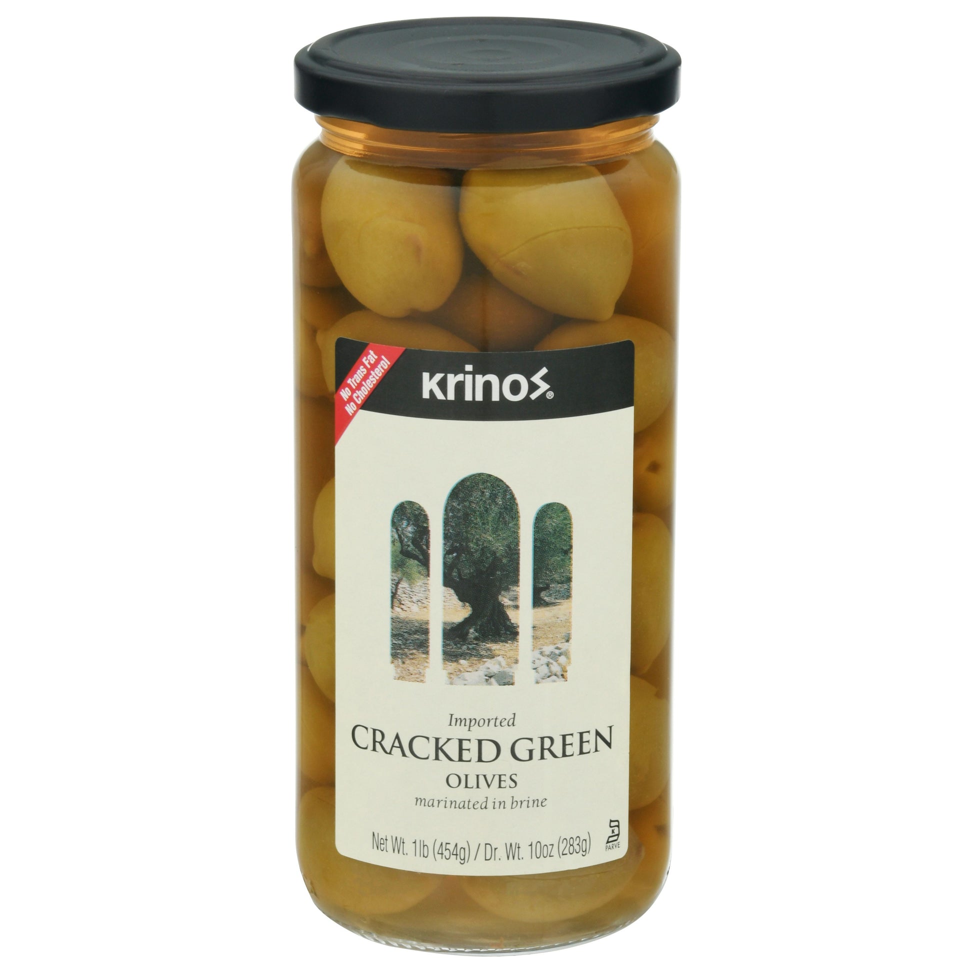 Krinos Olive Cracked Green 16 Oz Pack of 12