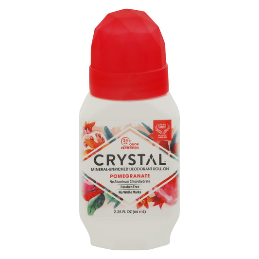 Crystal Body Deodorant Deodorant Rollon Pomegranate 2.25 oz (Pack of 3)