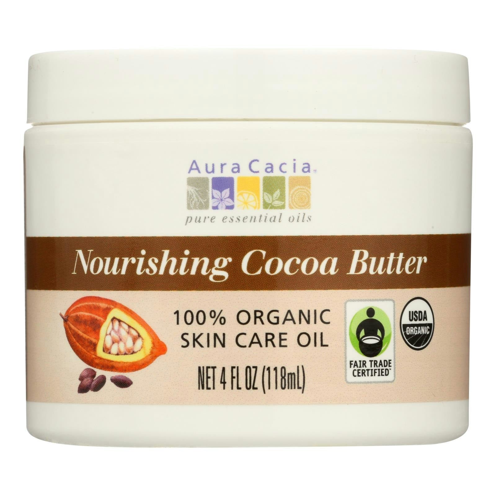 Aura Cacia - Organic Cocoa Butter - 4 oz (Pack of 3)