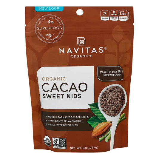 Navitas Nibs Cocoa Sweet Organic 8 Oz Pack of 6