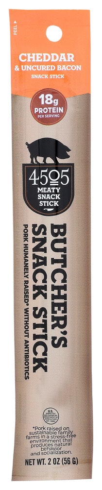 4505 Meats Snack Sausage Cheddar Bacon 2 oz (Pack of 12)