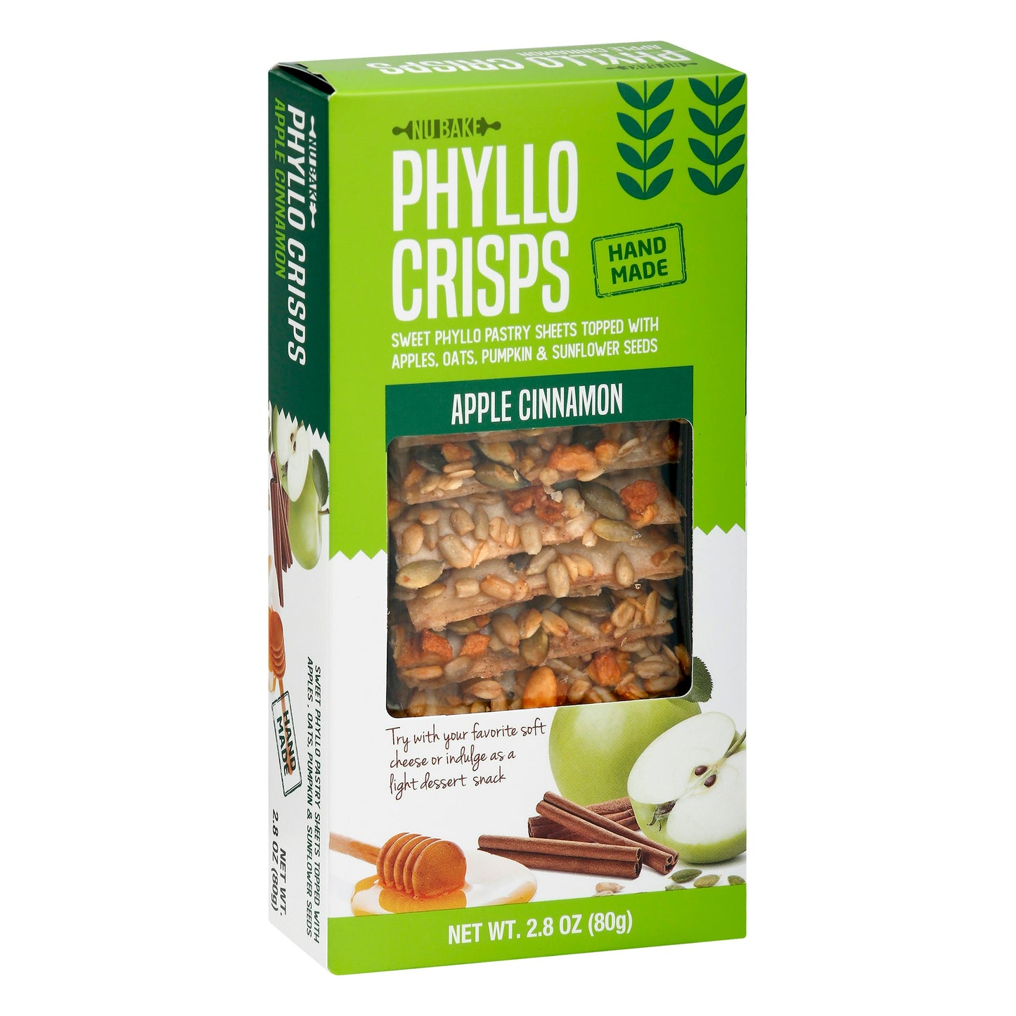 Nu Bake Phyllo Crisps Apple Cinnamon 2.8 Oz (Pack Of 12)