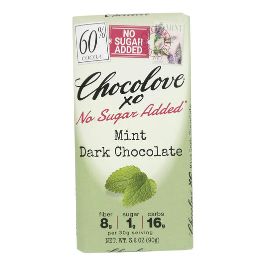 Chocolove - Xo Bar Dark Chocolate Mint 3.2 oz (Pack of 12)