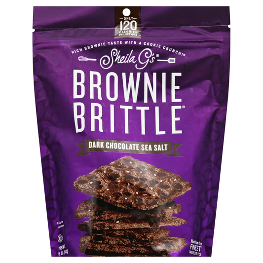 Sheila Gs Browne Brittle Dark Chocolate Sea Salt 5 oz (Pack of 12)