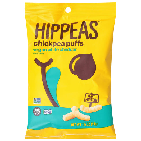 Hippeas Puffs White Cheddar - 1.5 OZ (Pack of 6)