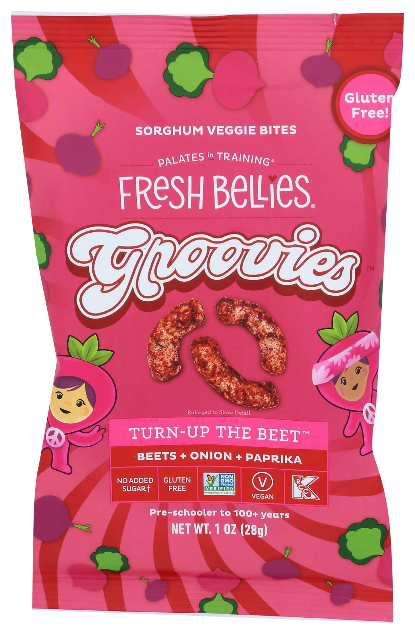 Fresh Bellies Turn Up Beet Groovies Veggie Bites 1 Oz Pack of 6