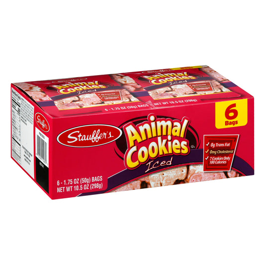 Stauffer Cookie Animal Iced 10.5 Oz (Pack of 6)