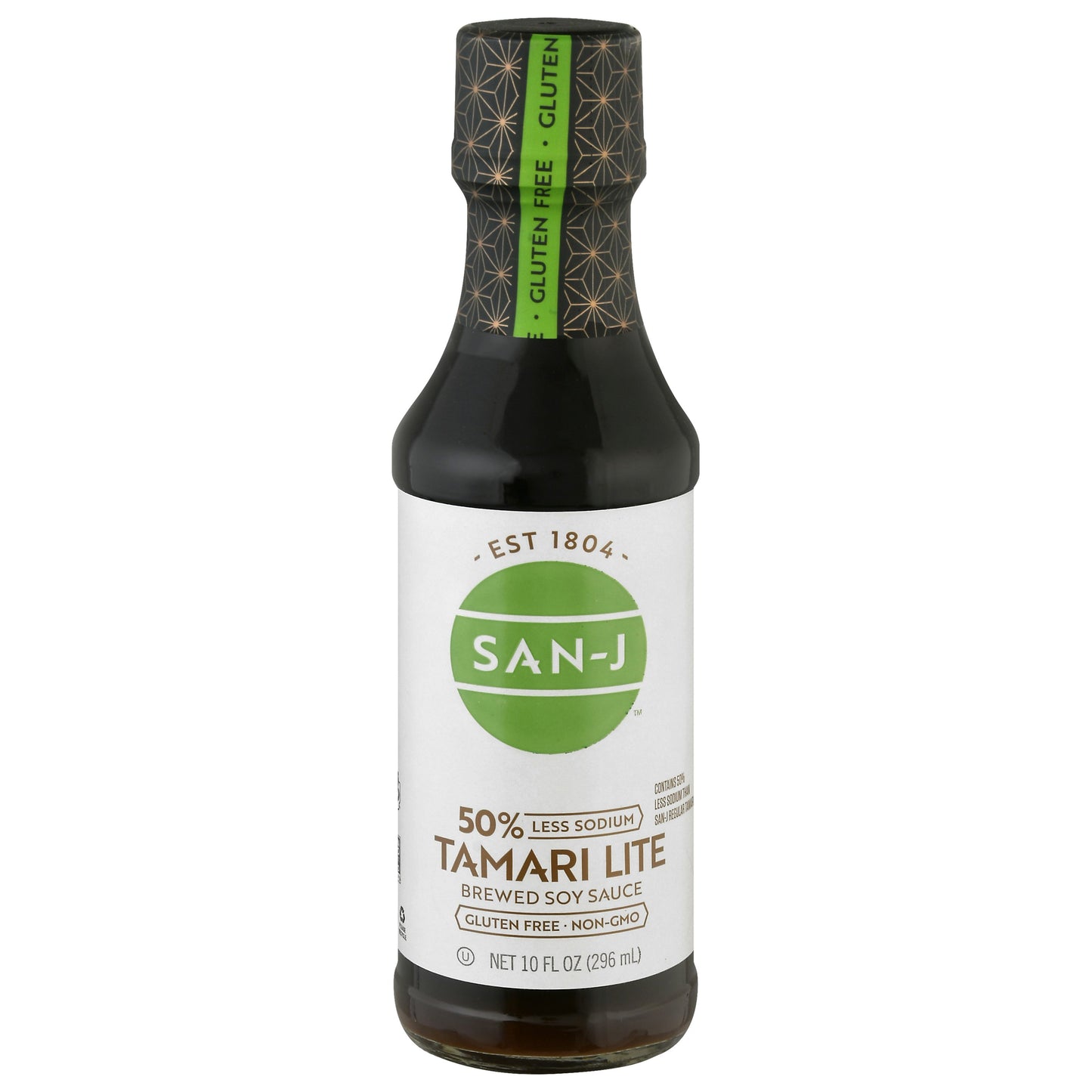 San J Sauce Soy Tamari Lite Gluten Free 10 oz (Pack of 6)