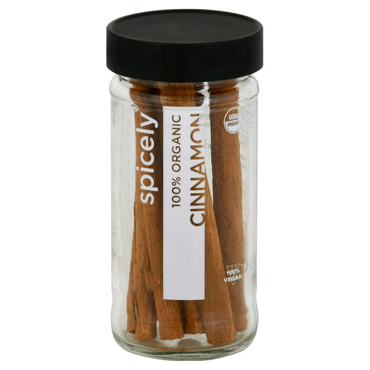 Spicely Organics Spice Cinnamon Sticks Jar 6 Pc Pack of 3