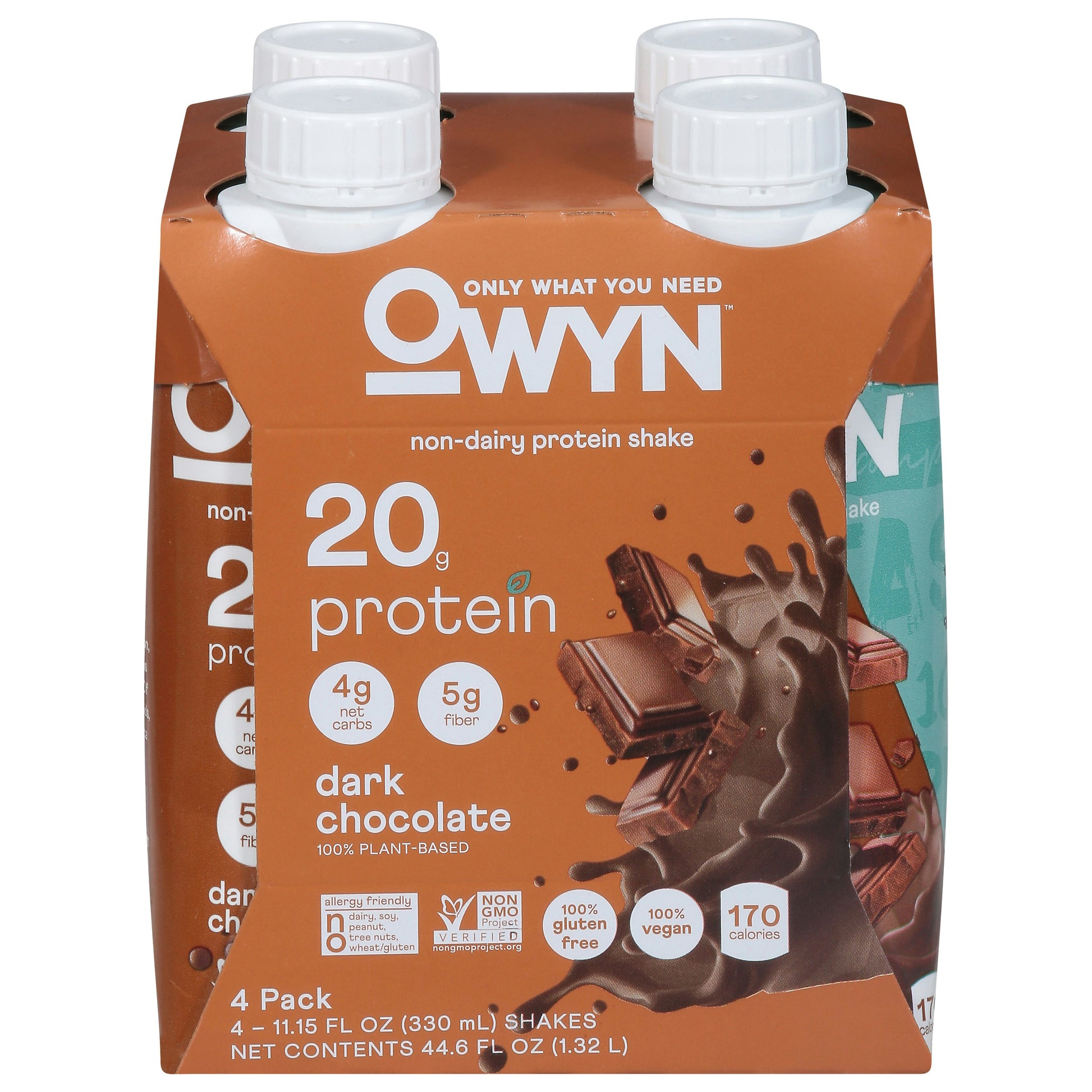 Owyn Protein RTD 4Pack Dark Chocolate 44.6 Fl Oz (Pack of 3)