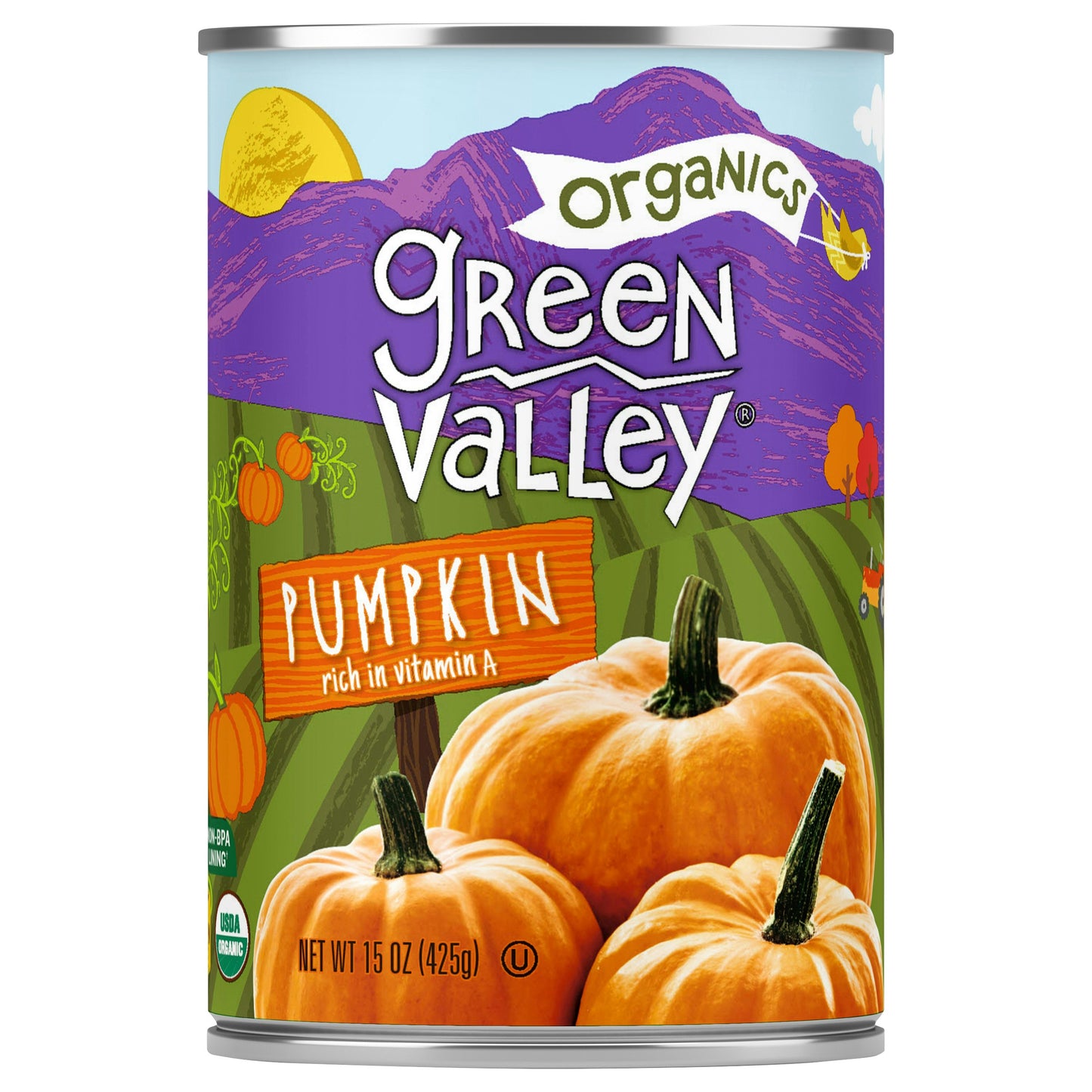 Green Valley Organics Pumpkin Organic 15 Oz Pack of 12