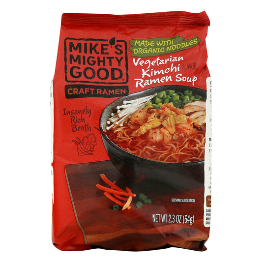 Mikes Mighty Good Soup Ramen Kimichi Vegetarian 2.3 oz (Pack of 7)