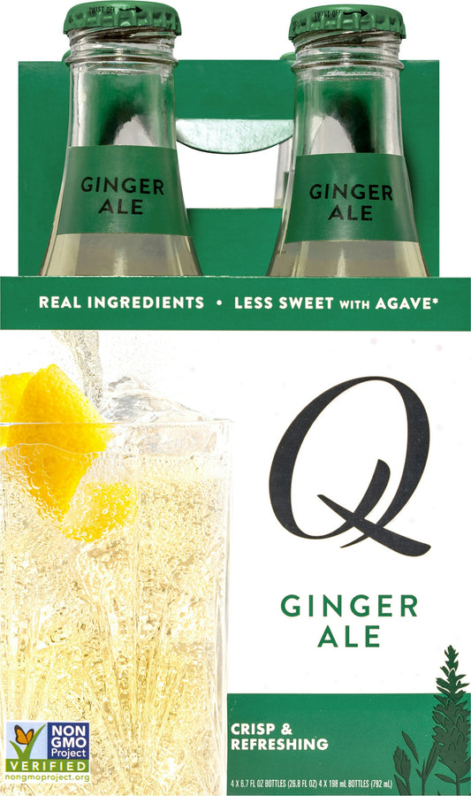 Q Tonic Ginger Ale 4 Pack 26.8 fl oz (Pack of 6)