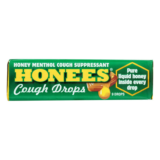 Honees Cough Drops - Menthol 9 Count (Pack of 24)