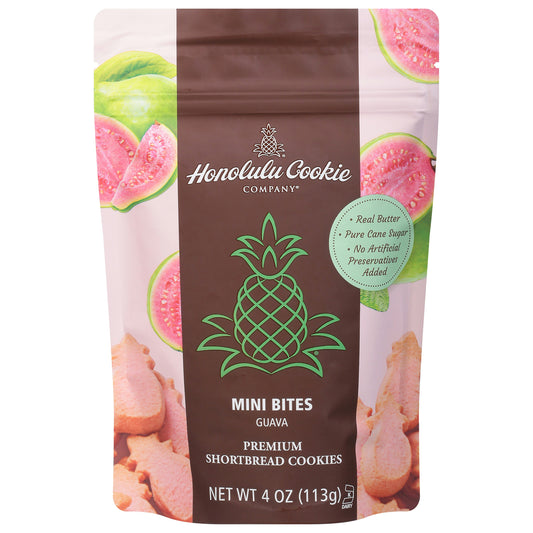 Honolulu Cookie Company Guava Shortbread - 4 Oz (Pack of 8)