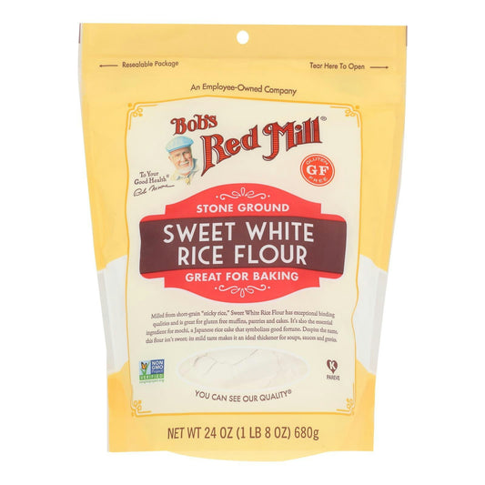 Bobs Red Mill Flour Rice Sweet White 24 oz (Pack of 4)