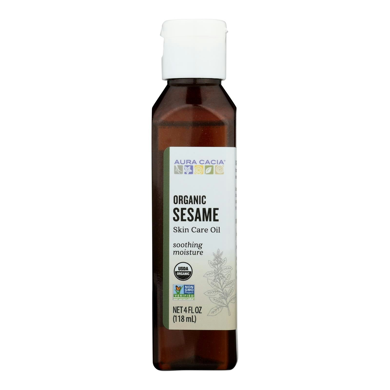 Aura Cacia - Organic Aromatherapy Sesame Oil - 4 fl. oz