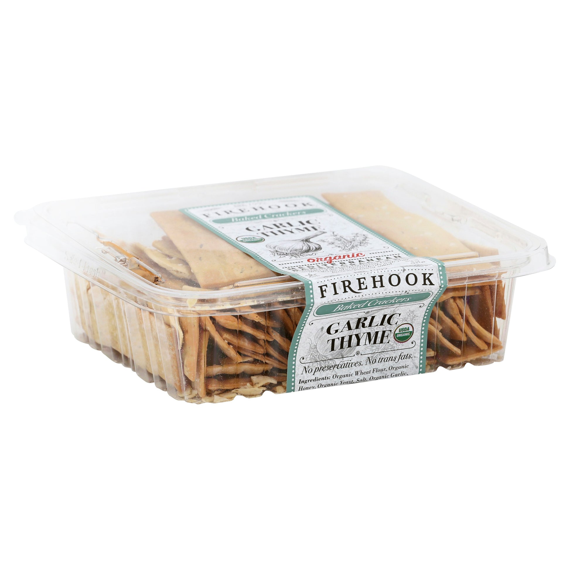 Firehook Cracker Baked Garlic Thyme 8 Oz Pack of 12