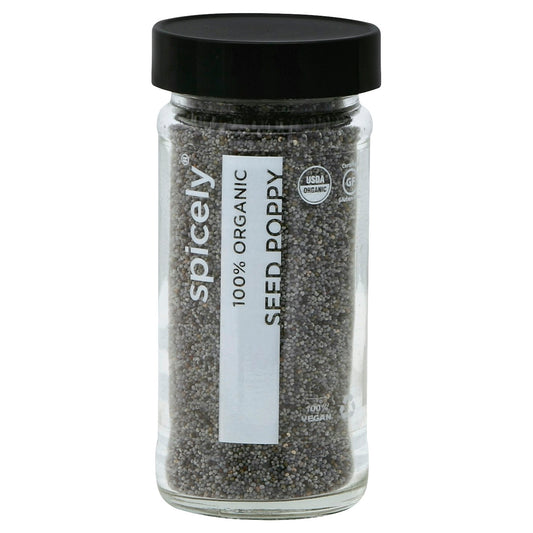 Spicely Organics Seasoning Poppy Seed Jar 2.2 Oz Pack of 3