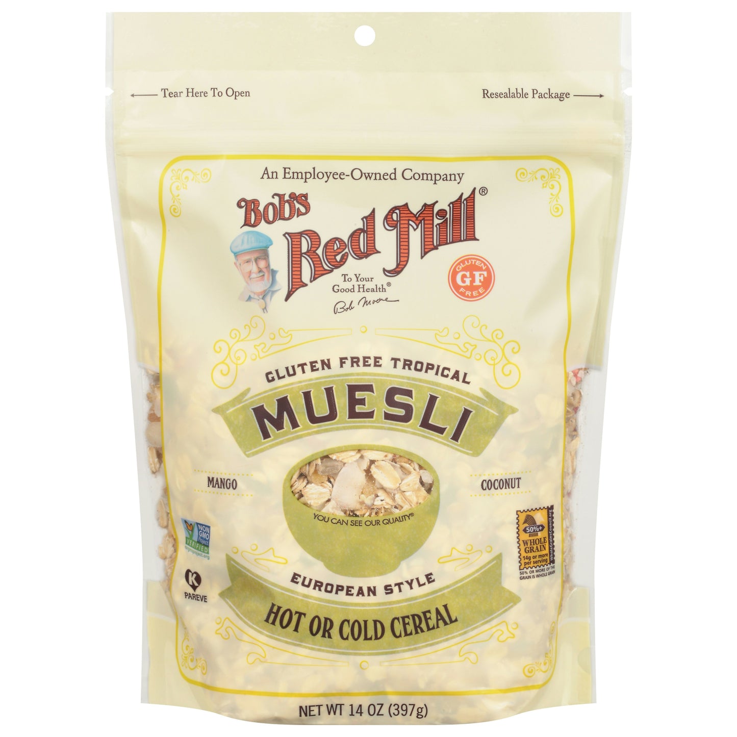 Bobs Red Mill Cereal Muesli Tropical 14 oz (Pack of 4)