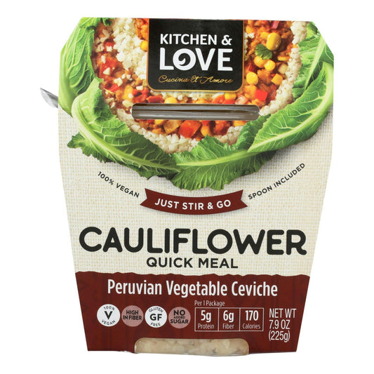 Cucina & Amore Meal Cauliflower Peruvian Vegetable Ceviche Gluten Free - 7.9 oz (Pack of 6)