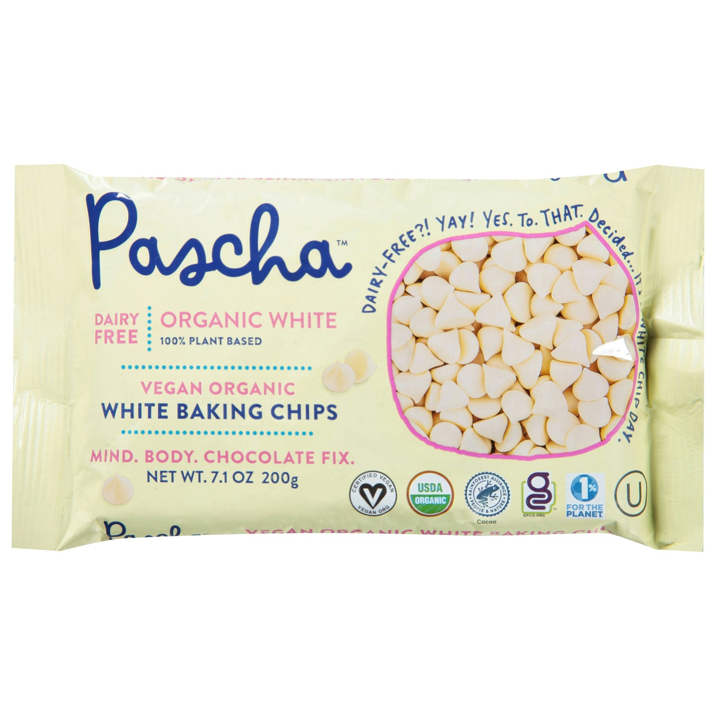 Pascha Bakng Chip White Chocolate Rce Milk 7 Oz Pack of 8