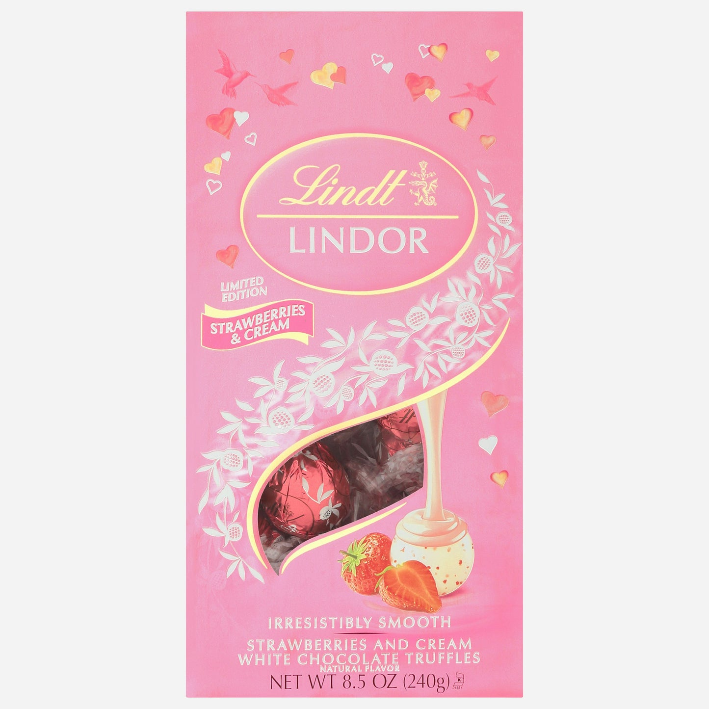 Lindt Chocolate Strawberries & Cream Truffles 8.5 Oz (Pack of 12)