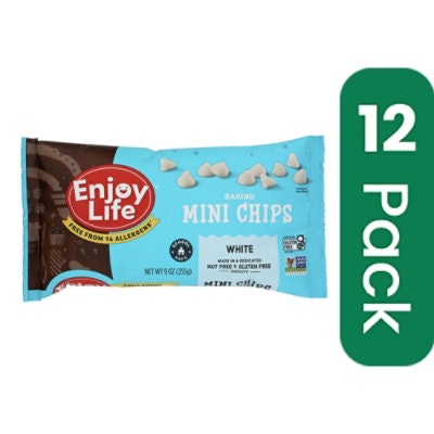 Enjoy Life - Mini Chips White Baking Chocolate 9 oz (Pack of 12)