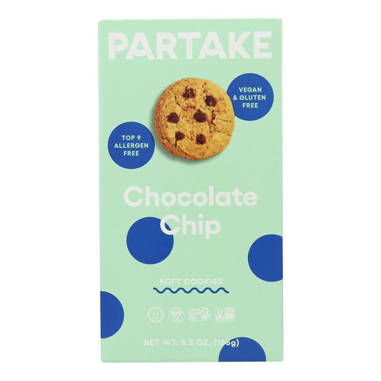 Partake Foods - Cookies Chocolate Chip 5.5 oz (Pack of 6)