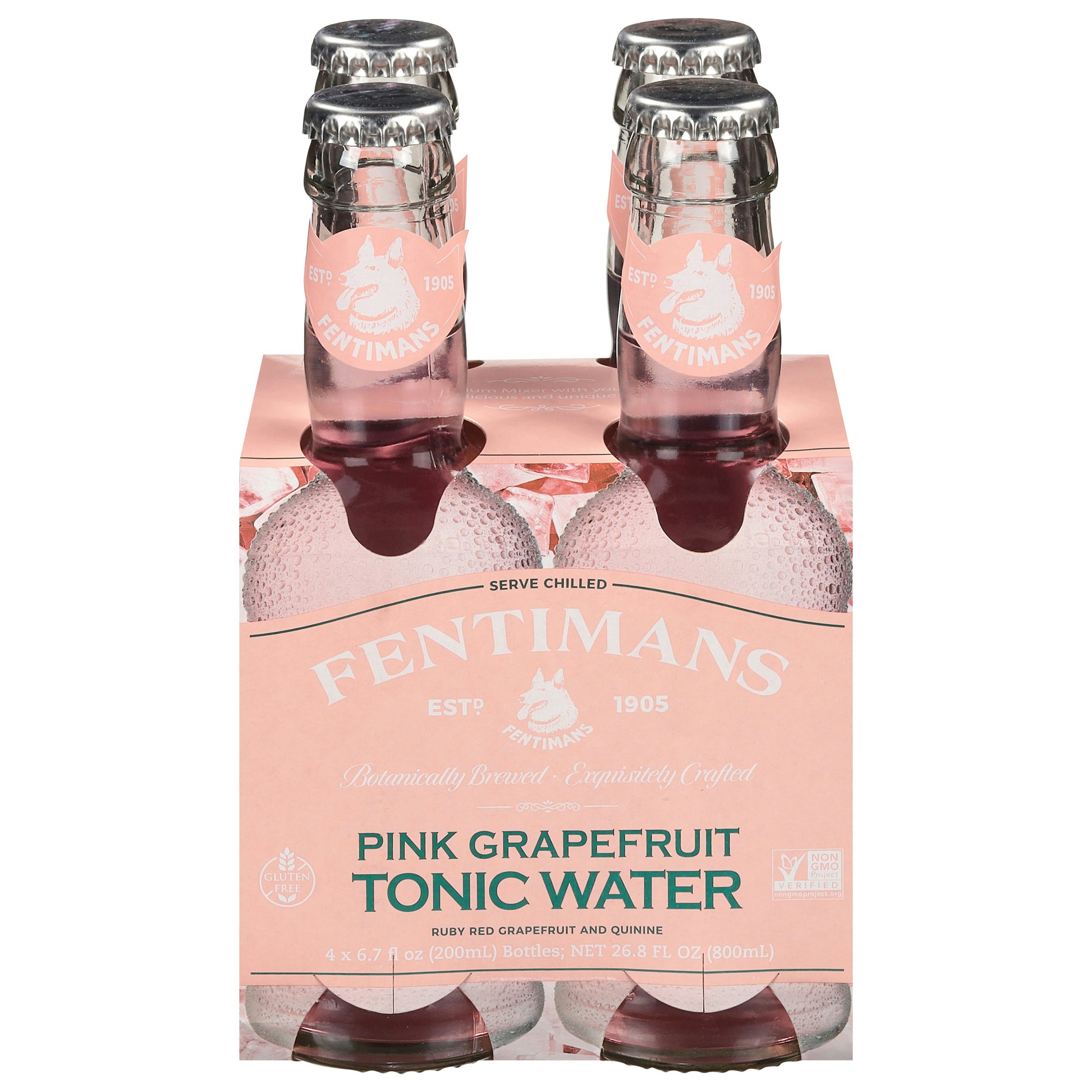 Fentimans Mixer Tonic Water Pink Grapefruit 26.8 fl oz (Pack of 6)